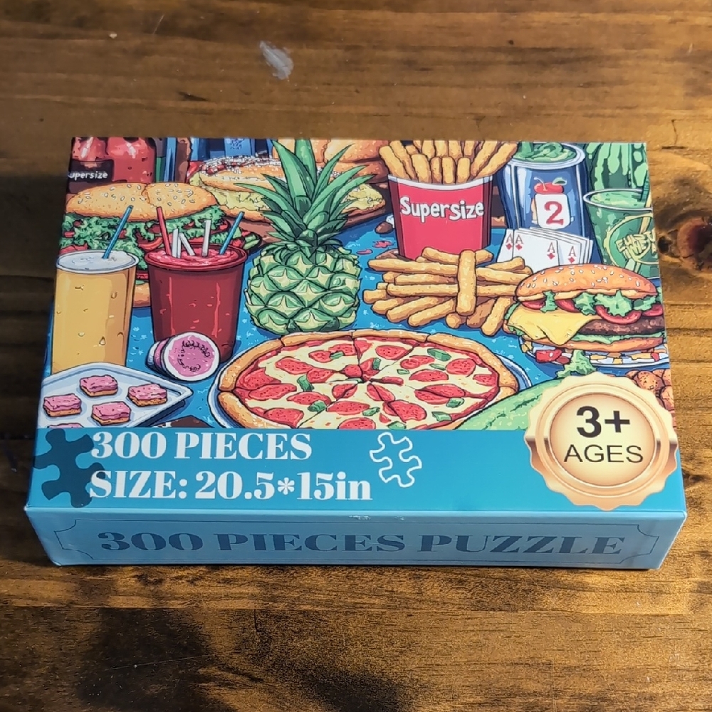 Colorful Food-Themed 300 Piece Puzzle
